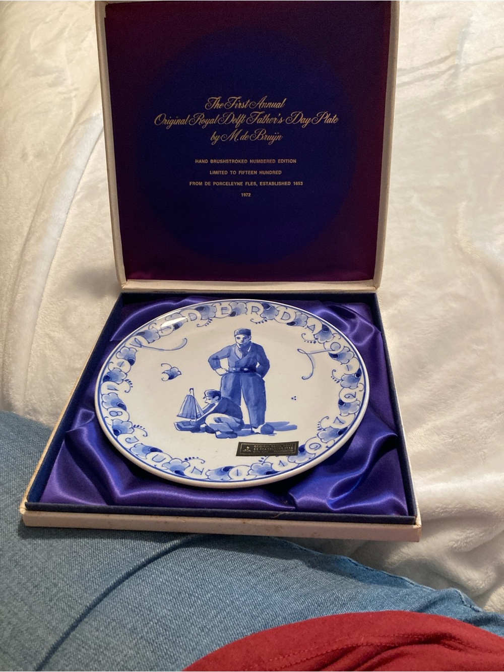 Blue and White Decorative Delft-Style Collector Plate